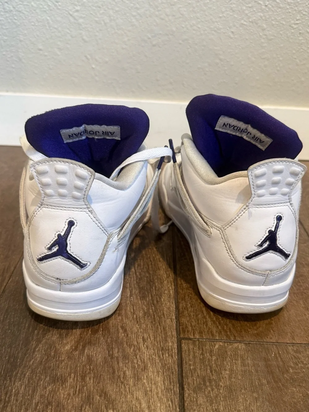 Air Jordan 4 Metallic Purple CT8527-115‎ White Purple Men’s 7.5y